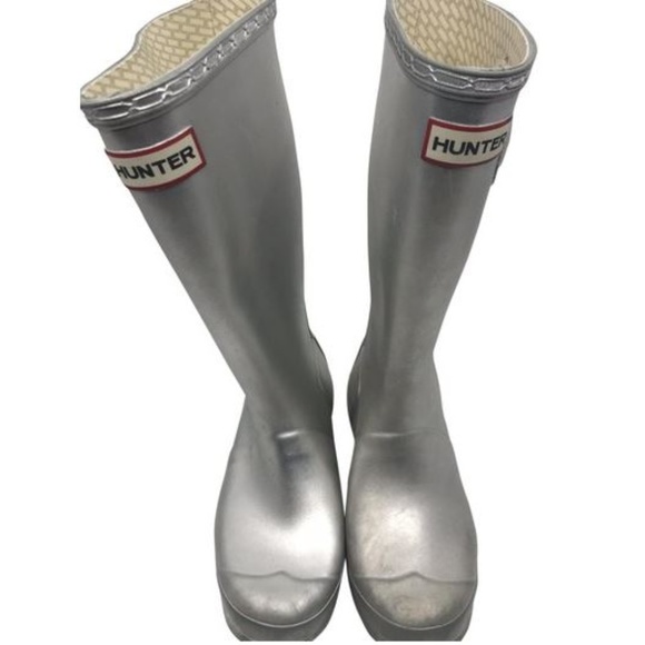 Hunter Shoes - Unisex Hunter Boots Silver Size US 3M/4F